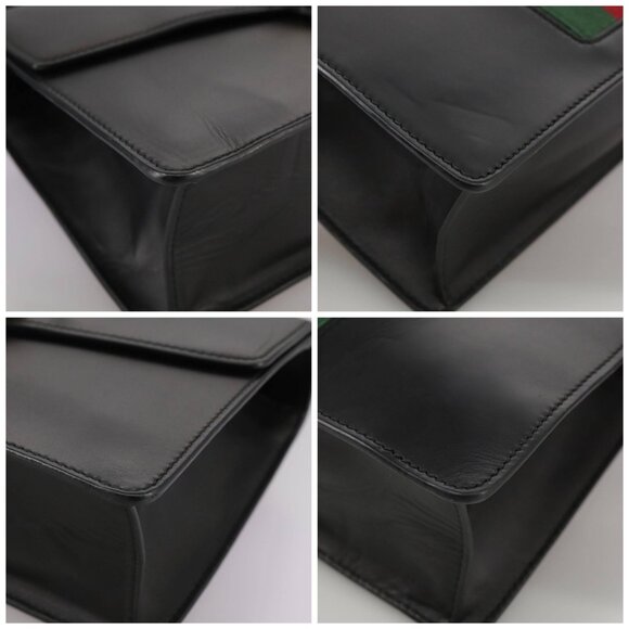 GUCCI Silvi Web Sherry Sherry Line Shoulder Bag Leather 421882 Auth bs21500 - Picture 15 of 15